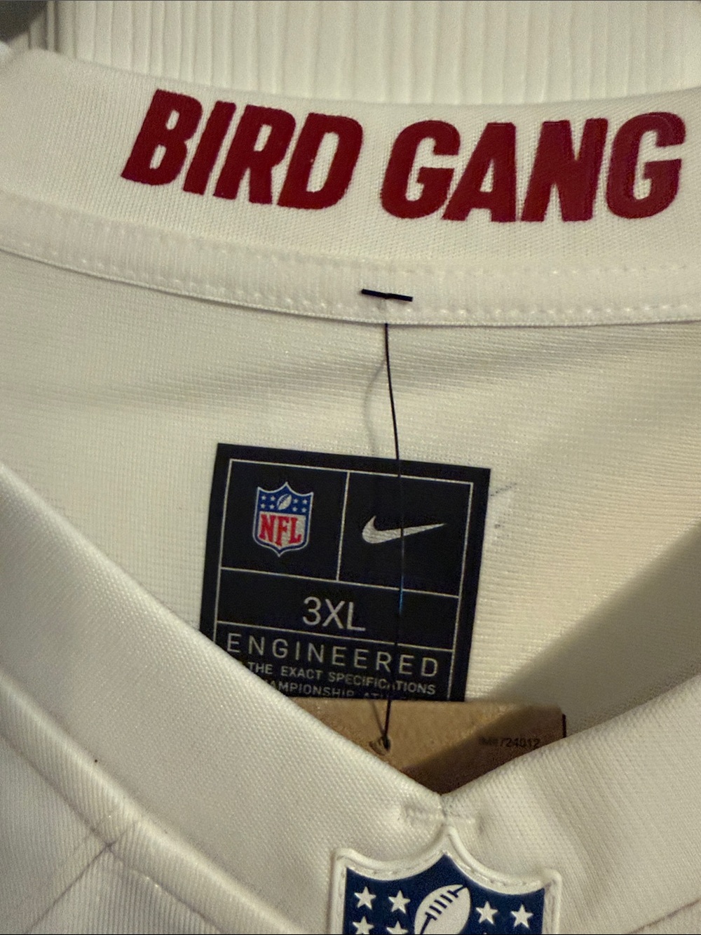 Nike Arizona Cardinals White Football Jersey with Red #1 and Team Details - Picture 3 of 8